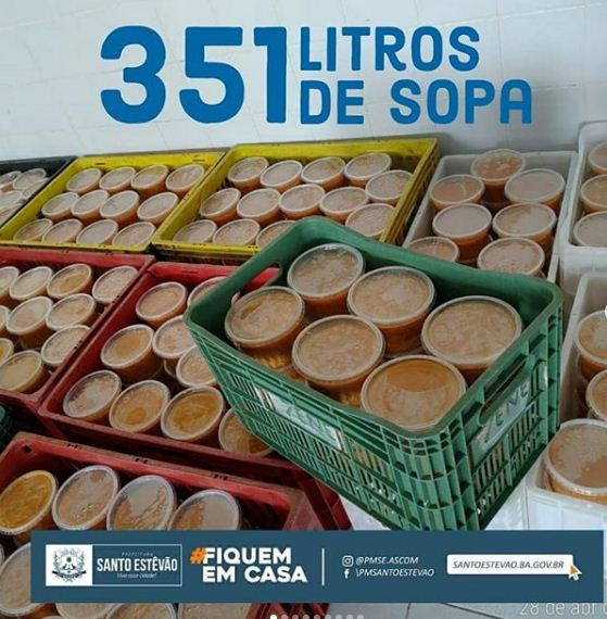 Prefeitura distribuiu 351 litros de sopa e 300 máscaras em comunidades rurais