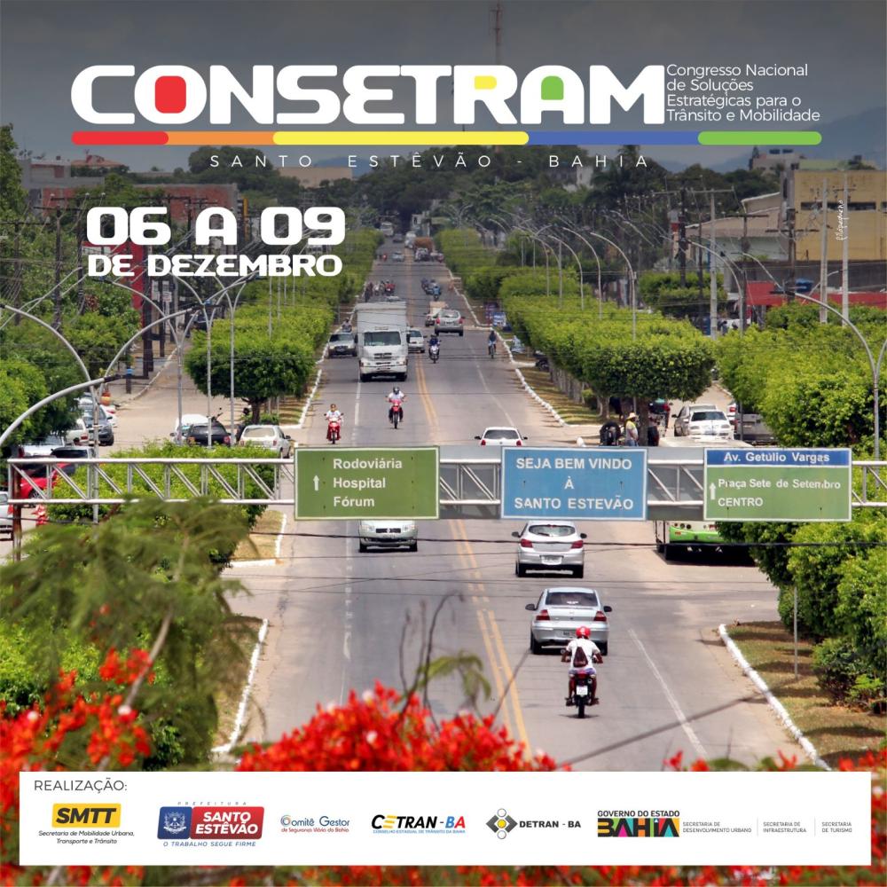 Santo Estêvão recebe Congresso Nacional de Soluções Estratégicas para o Trânsito e Mobilidade 