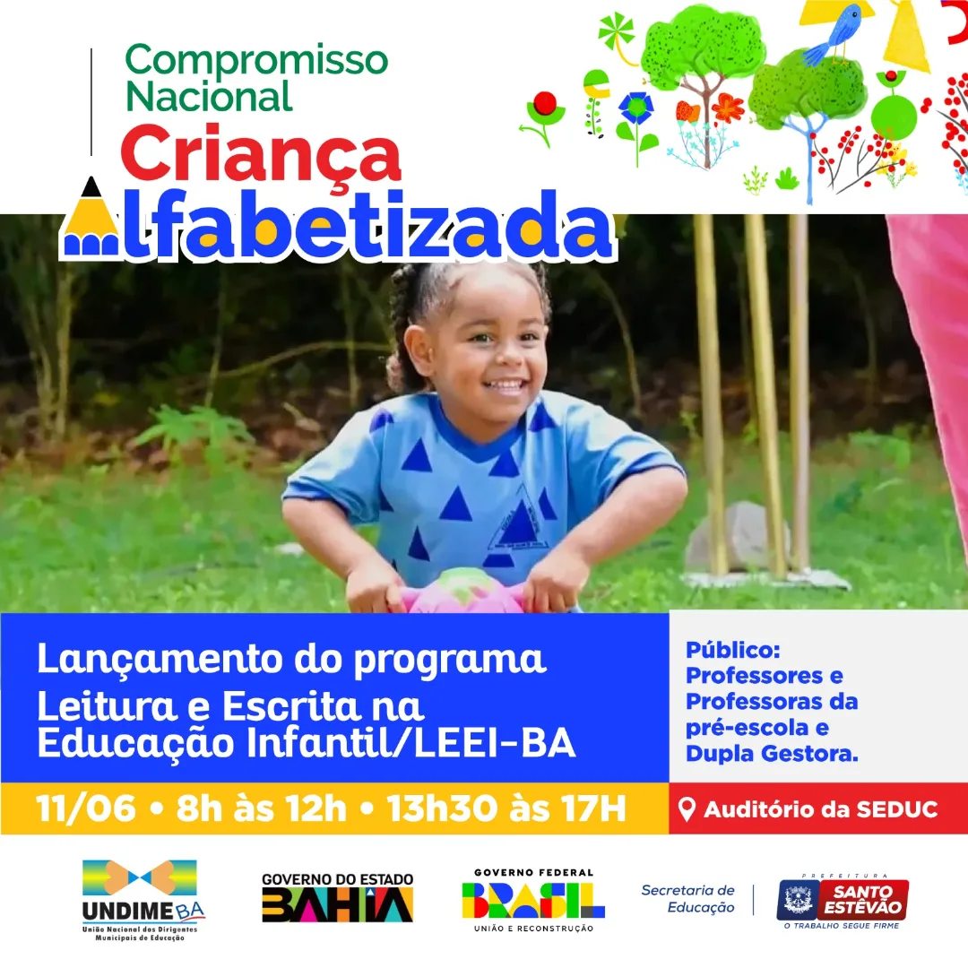 Lançamento do Programa Leitura e Escrita na Educação Infantil: LEEI - BA